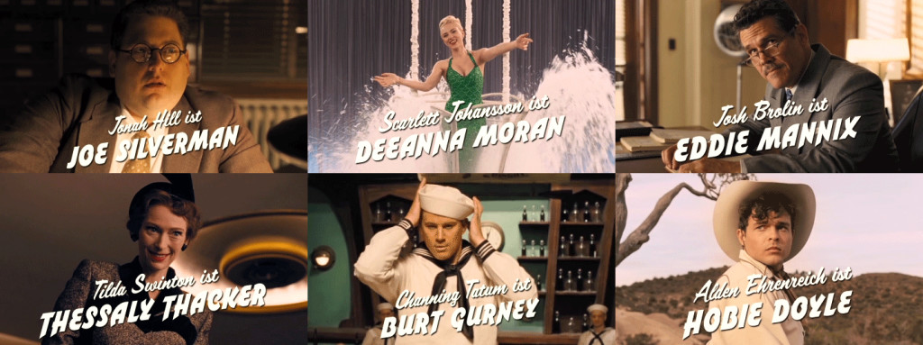 Channing Tatum, Scarlett Johansson, Alden Ehrenreich und Tilda Swinton in Hail, Caesar!