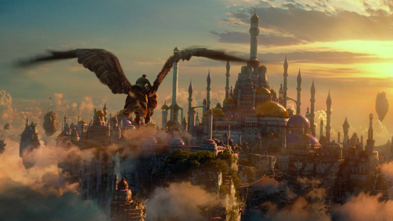 Eine Kulisse aus Warcraft: The Beginning , die eine große Stadt zeigt.