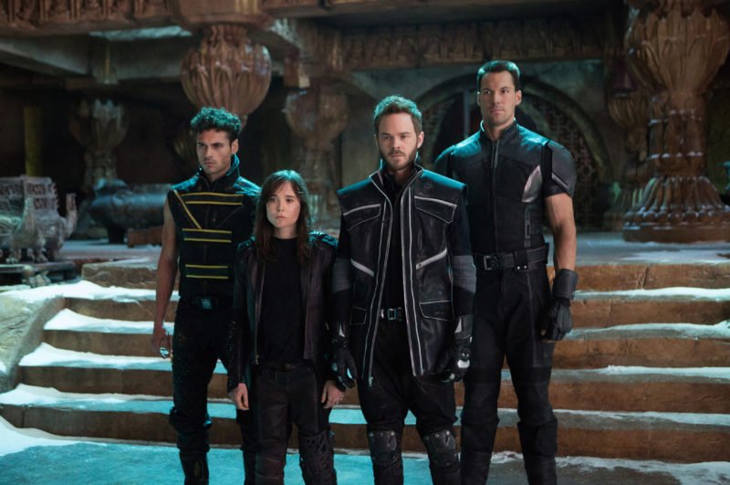 Gruppe von Mutanten aus X-Men: Zukunft ist Vergangenheit mit Kitty (Ellen Page) und Iceman (Shawn Ashmore)