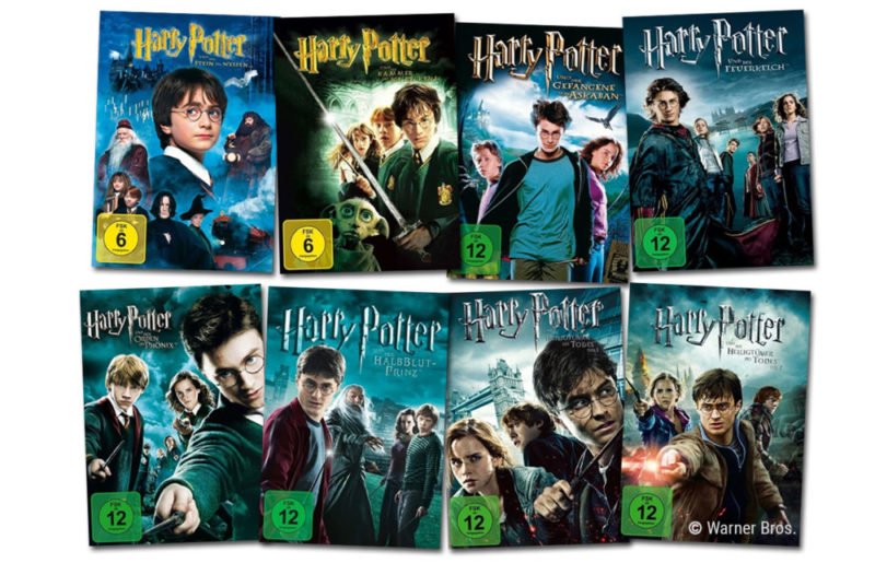 Alle DVD Cover der Harry Potter Filme