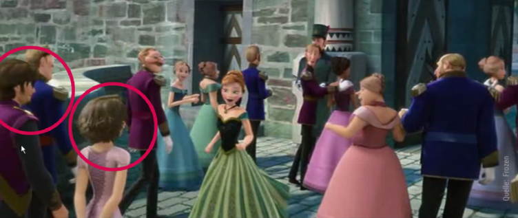 Eine Marktszene aus Frozen
