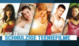 Filmplakate der schnulzigen Teeniefilme Step Up, Plötzlich Prinzessin, 30 über Nacht, She's the man,