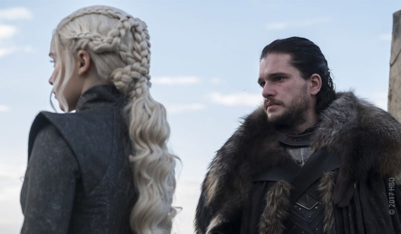 Daenerys Targaryen und Jon Schnee treffen in Drachenstein aufeinandern in Game of Thrones Staffel 7 Folge 3