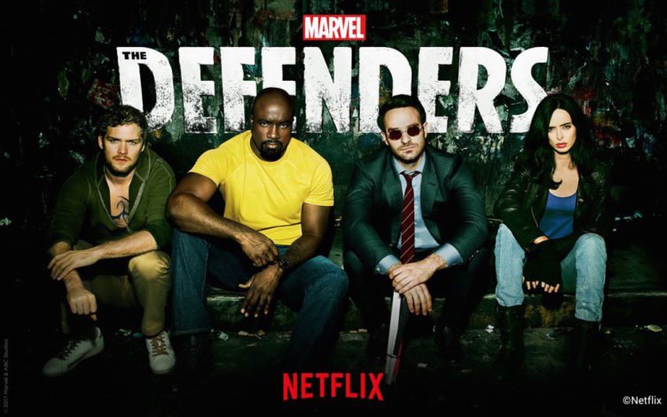 Defenders Titelbild für Kritik The Defenders Staffel 1 mit Iron Fist, Luke Cage, Daredevil und Jessica Jones
