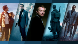 Beitragsbild für Topliste Die besten Christopher Nolan Filme mit Interstellar, Inception, einem Porträt von Christopher Nolan, Dunkirk und Tenet