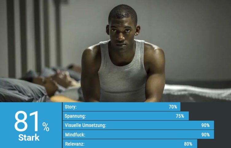 Malachi Kirby in Tank-Top in Black Mirror Staffel 3 Episode Männer aus Stahl