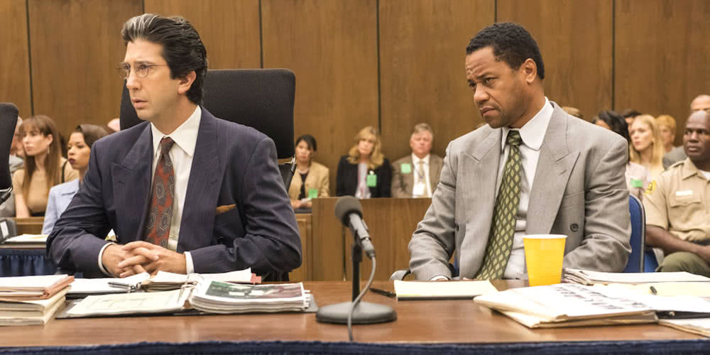 David Schwimmer und Cuba Gooding Jr in American Crime Story the People vs O.J. Simpson