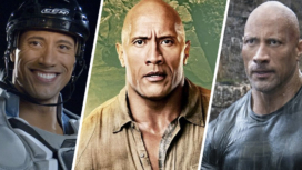 Collage der Filme Tooth Fairy, Jumanji und Fast and Furious mit Dwayne The Rock Johnson