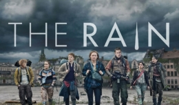 Der Hauptcast von The Rain Staffel 1 auf einem Plakat