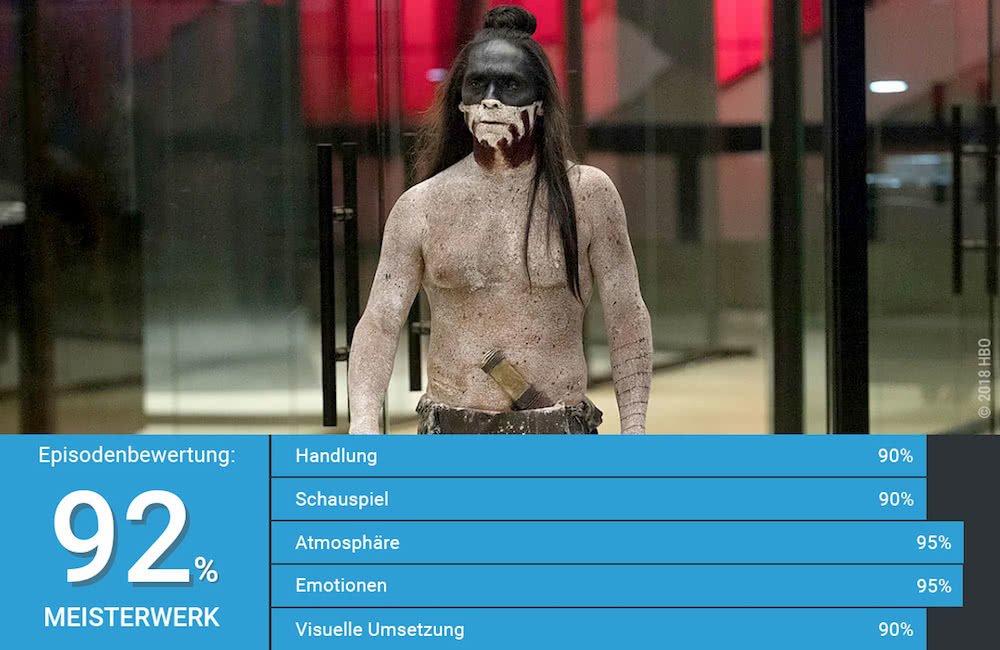Akecheta in den Laborräumen in der Mesa in Westworld Staffel 2 Episode 8