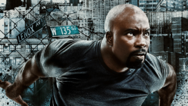 Plakat mit Hauptdarsteller zur Netflix Serie Marvel's Luke Cage Staffel 2