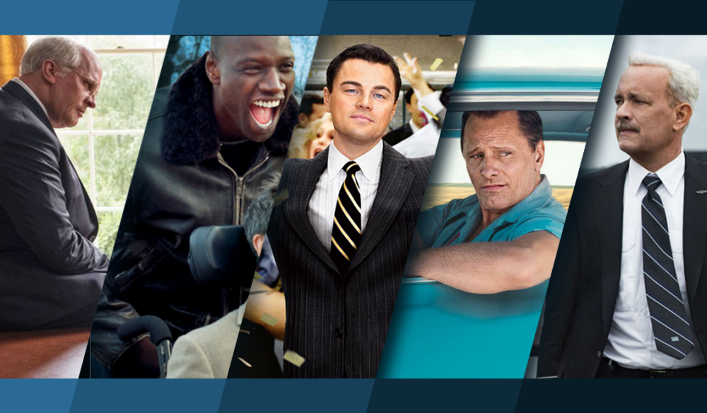 Titelbild für die Topliste Die Besten Filme nach Wahren Begebenheiten mit Christian Bale, Omar Sy, Leonardo DiCaprio, Viggo Mortensen und Tom Hanks