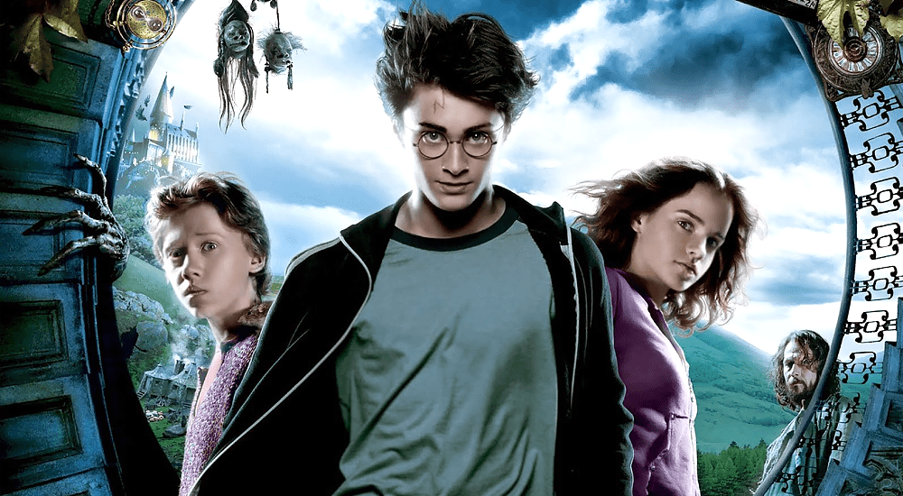 Harry, Ron und Hermine auf dem Poster zu Harry Potter 2 und der Gefangene von Azkaban