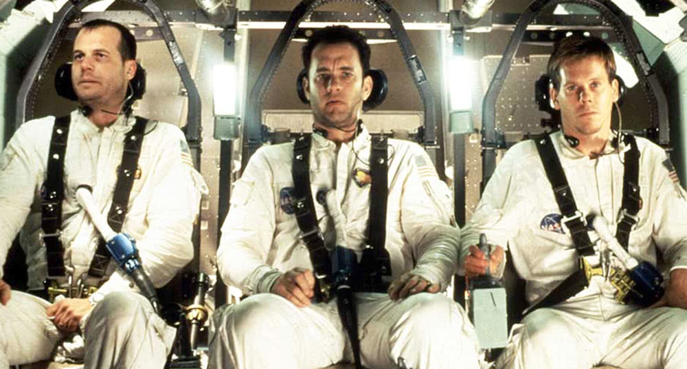 Bill Paxton, Tom Hanks und Kevin Bacon in einem Szenenbild aus Apollo 13