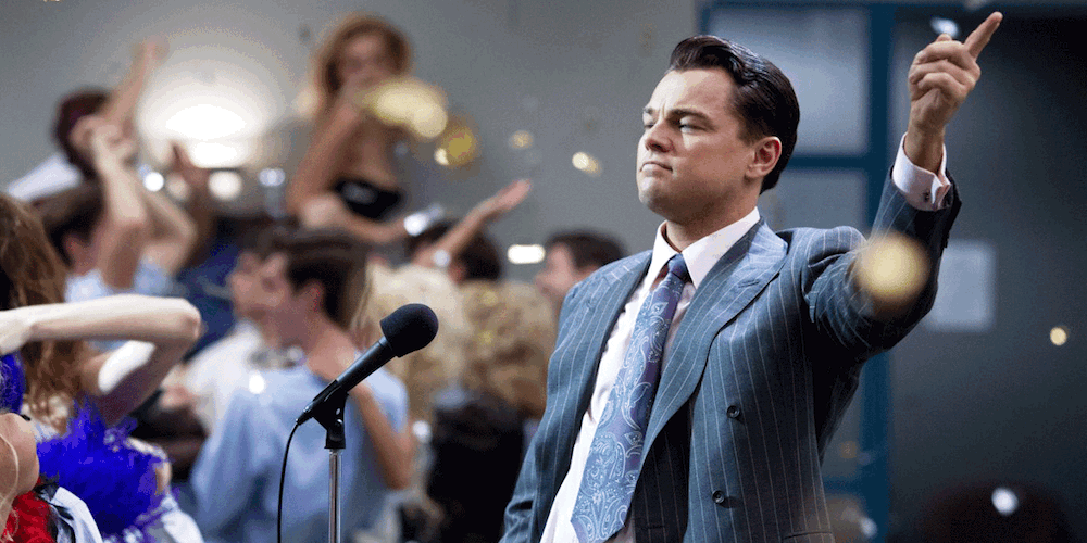 Leonardo DiCaprio in einem Szenenbild aus The Wolf of Wall Street