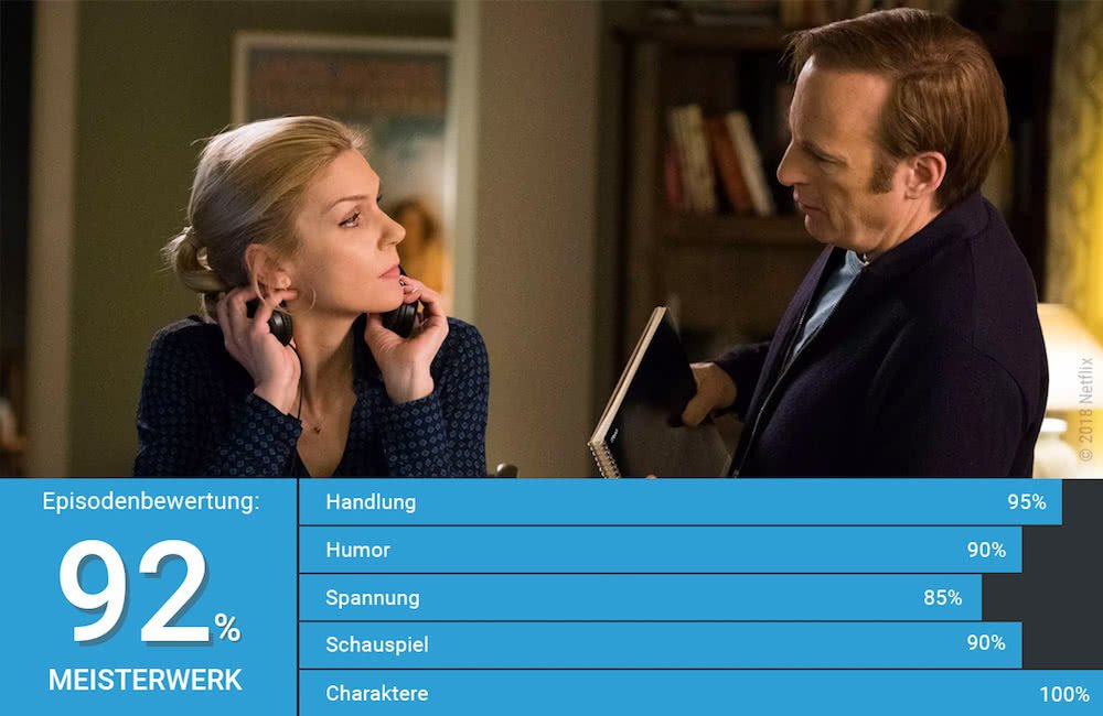 Bob Odenkirk und Rhea Seahorn in einer Szene in Better Call Saul Staffel 4 Episode 8 Coushatta