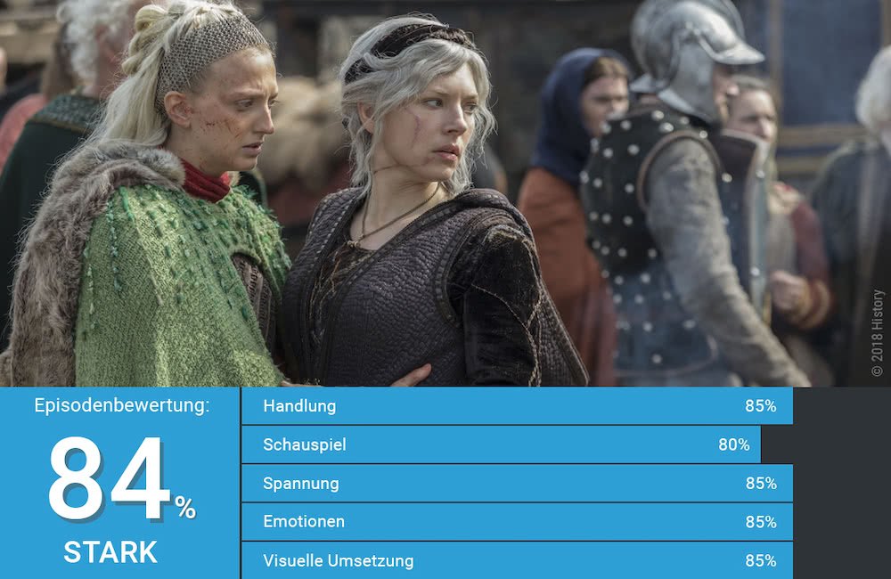 Lagertha gespielt von Katheryn Winnick und Torvi gespielt von Georgia Hirst in Vikings Staffel 5 Episode 19
