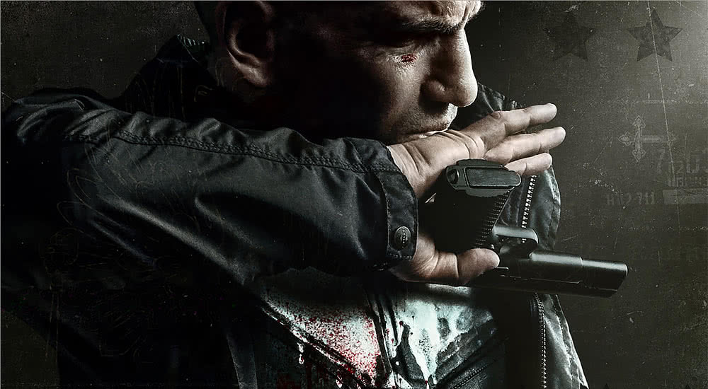 Jon Bernthal als The Punisher auf einem Plakat zu Staffel 2