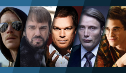 Titelbild für Topliste Die besten Serienkiller aus Serien mit theodore kaczynski, Lorne Malvo, Dexter, Hannibal Lecter, Andrew Cunanan