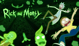 Titelbild zu Rick und Morty Staffel 6 mit Logo