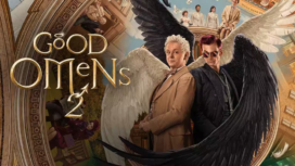 Titelbild zu Good Omens Staffel 2 mit Logo